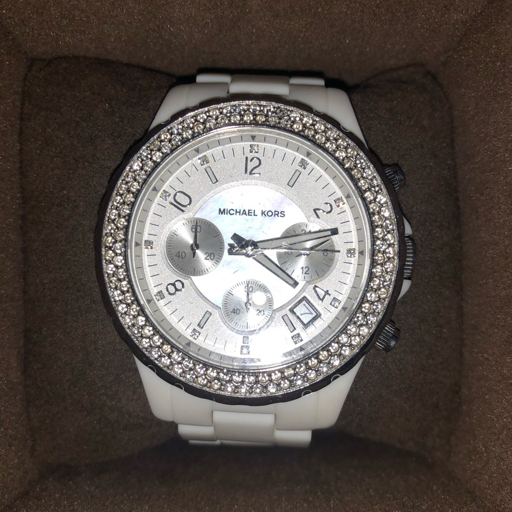 Michael Kors Madison White Mother of Pearl Watch
